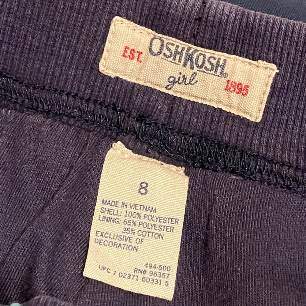 Osh Kosh B’Gosh blue camouflage camo snowflake print winter lined girl’s pants 8